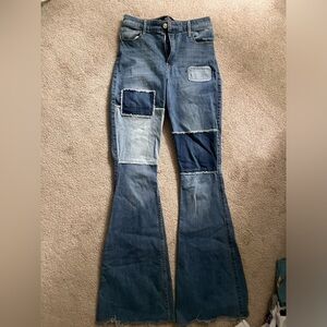 Hollister patchwork flare jeans